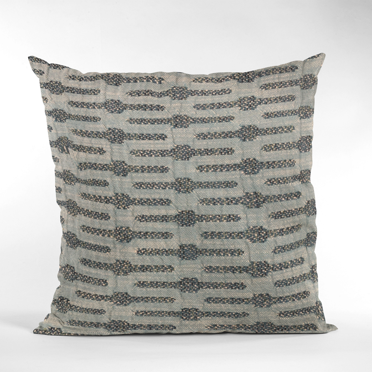 Plutus Blue Needles Stripe Luxury Throw Pillow