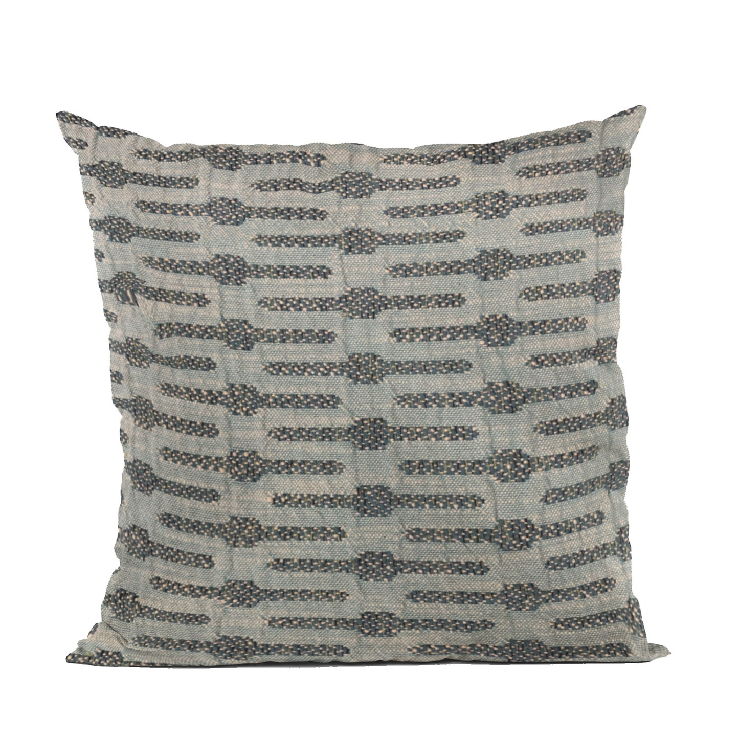 Plutus Blue Needles Stripe Luxury Throw Pillow