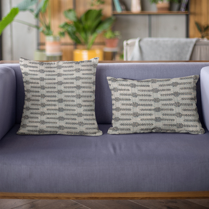 Plutus Blue Needles Stripe Luxury Throw Pillow