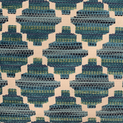 Plutus Blue Zig Zag Cut Diamond Luxury Throw Pillow