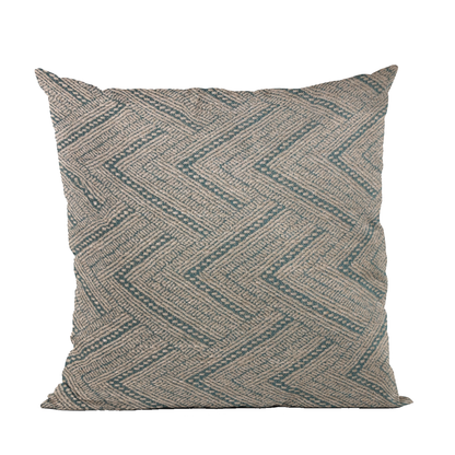 Plutus Blue Triangles Abstract Luxury Throw Pillow