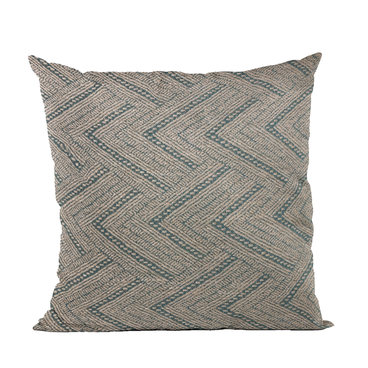 Plutus Blue Triangles Abstract Luxury Throw Pillow