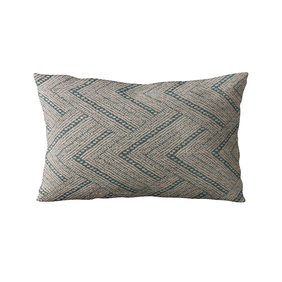 Plutus Blue Triangles Abstract Luxury Throw Pillow