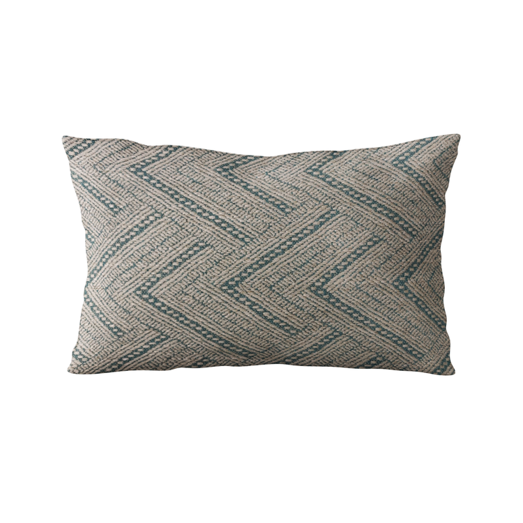 Plutus Blue Triangles Abstract Luxury Throw Pillow