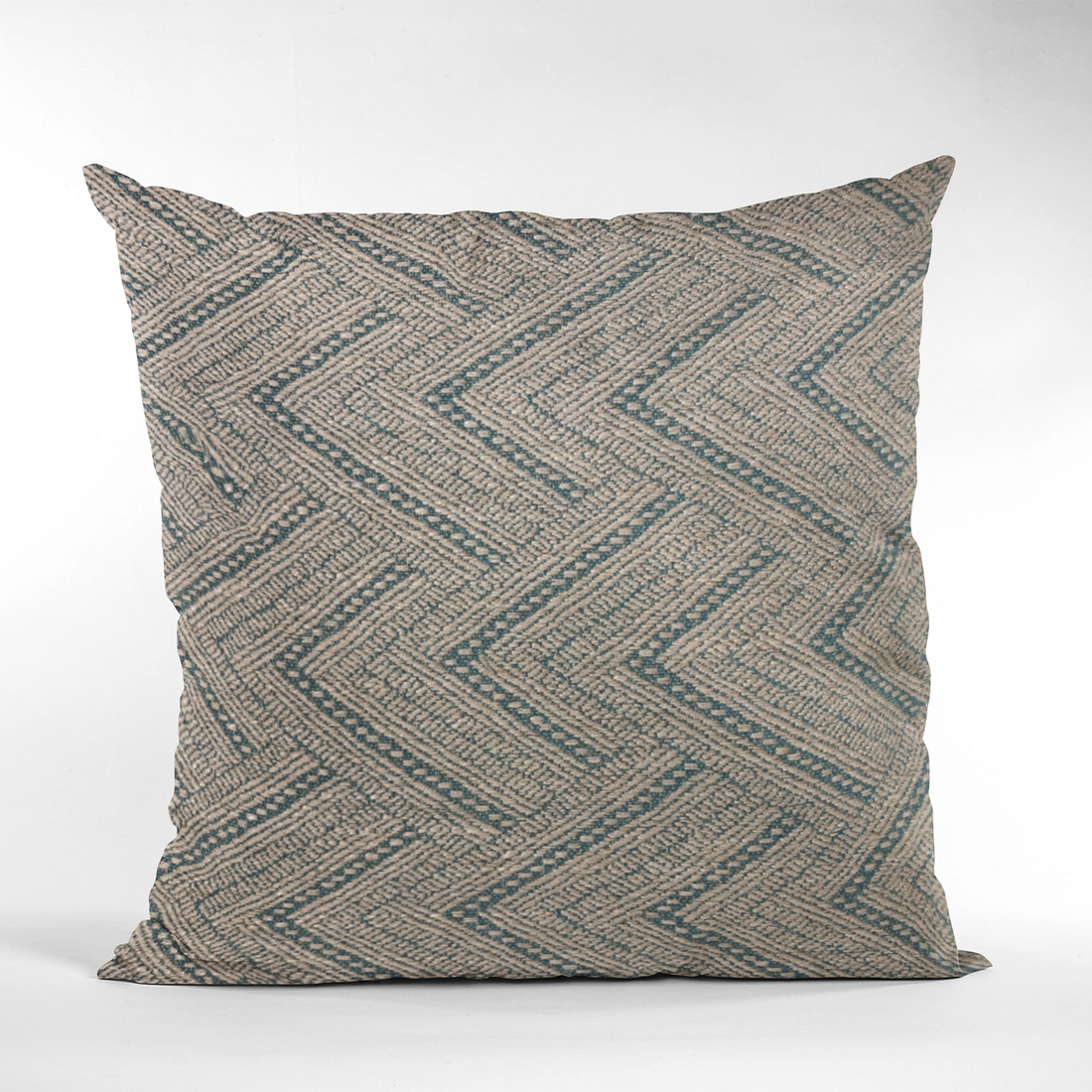 Plutus Blue Triangles Abstract Luxury Throw Pillow
