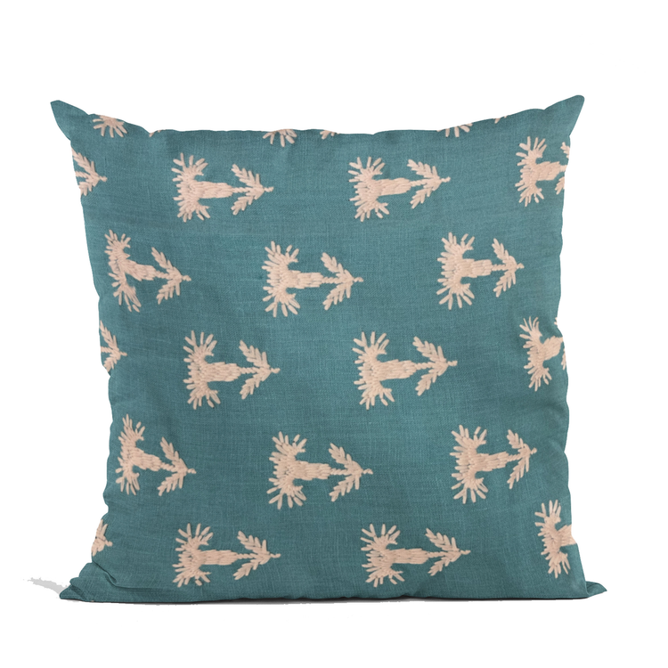 Plutus Blue Growth Motif Luxury Throw Pillow