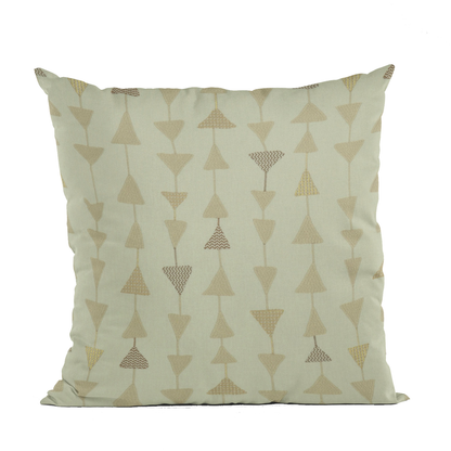 Plutus Natural Manti Embroidered Luxury Throw Pillow