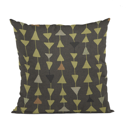 Plutus River Rock Manti Embroidered Luxury Throw Pillow
