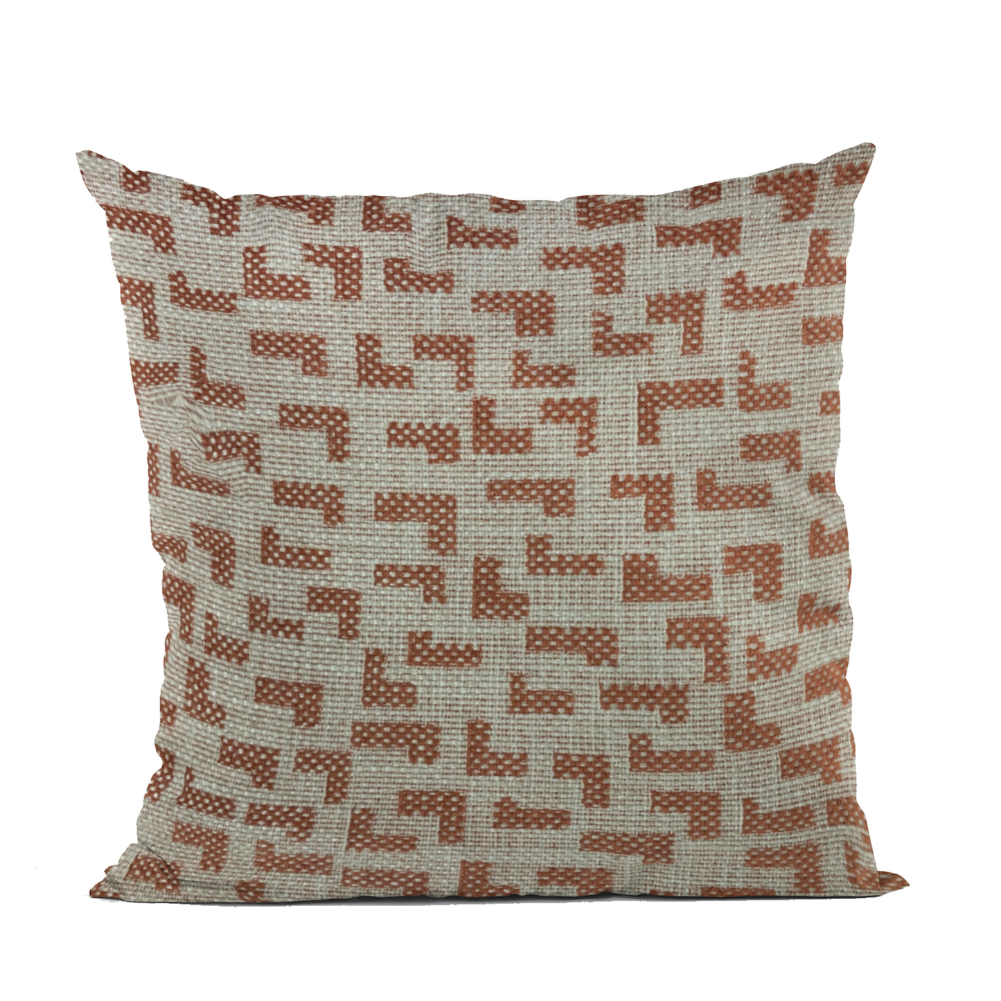 Plutus Brown, Beige Angles Abstract Luxury Throw Pillow