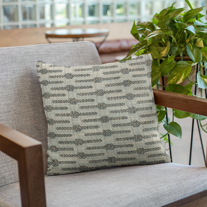 Plutus Blue Needles Stripe Luxury Throw Pillow