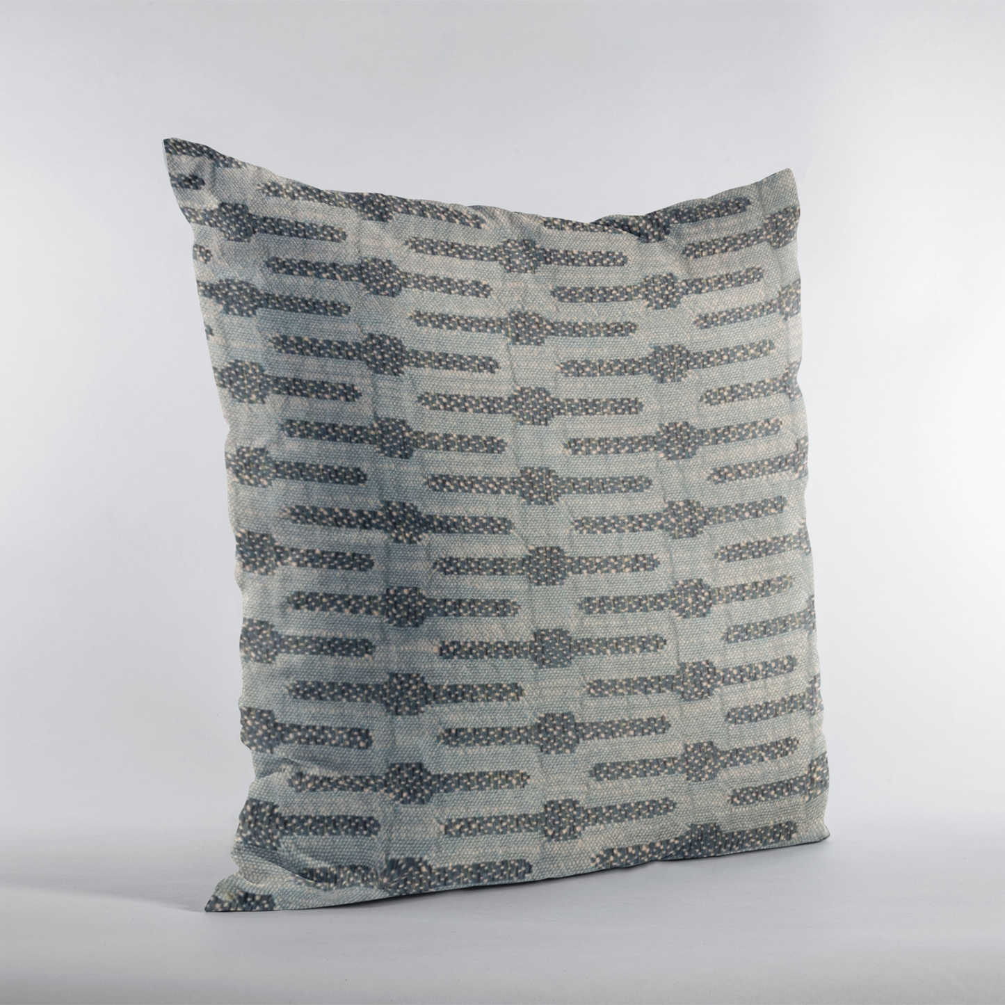 Plutus Blue Needles Stripe Luxury Throw Pillow