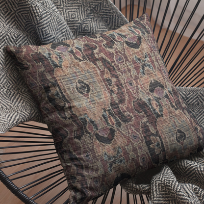 Plutus Sonoma Canyon Magenta Coral and Blue Handmade Luxury Pillow