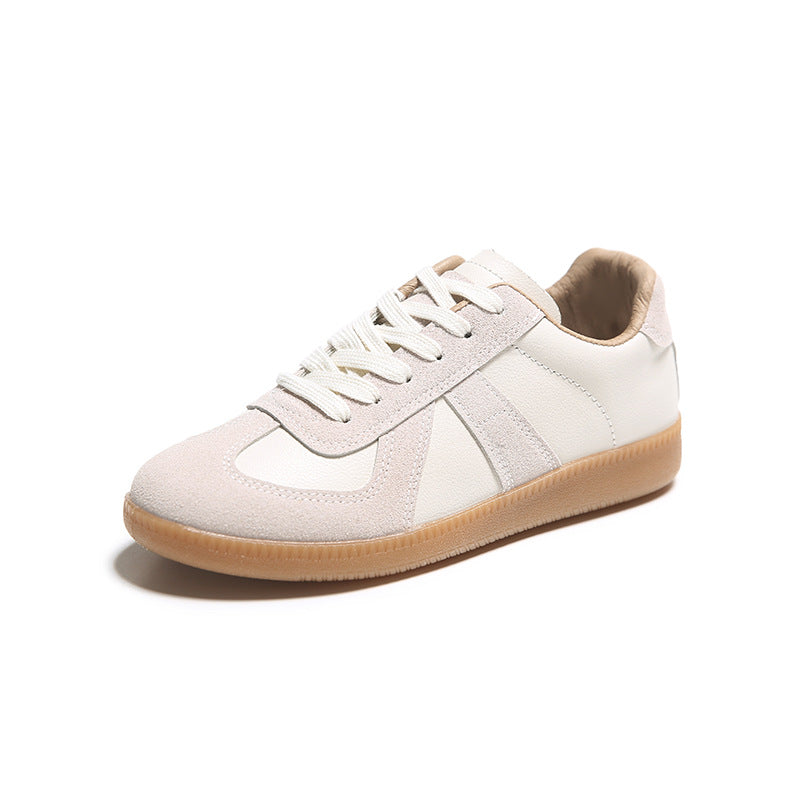 Low-top PU leather upper breathable rubber sole casual shoes