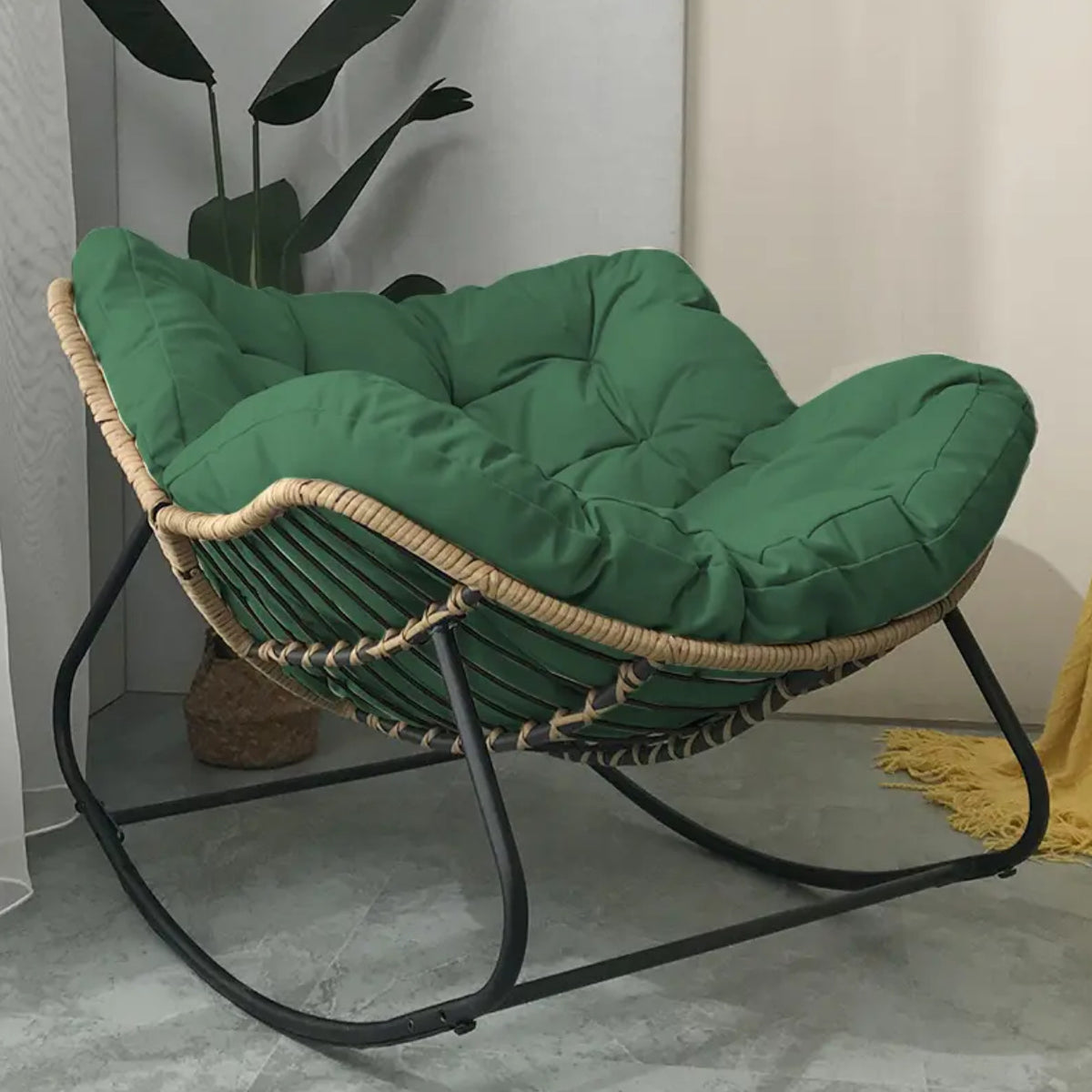 Modern Rattan Mesh Rocking Chair