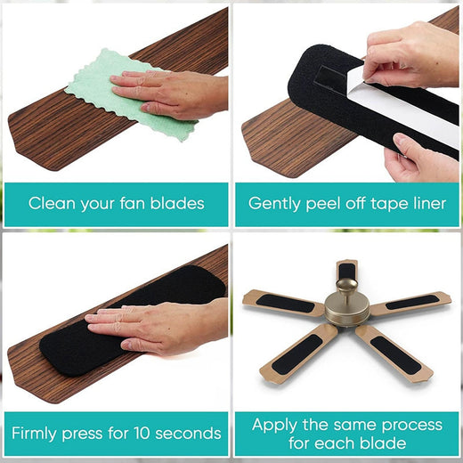 Ceiling Fan Blade Activated Carbon Filter Cotton Air Purification Dust-Proof Pad