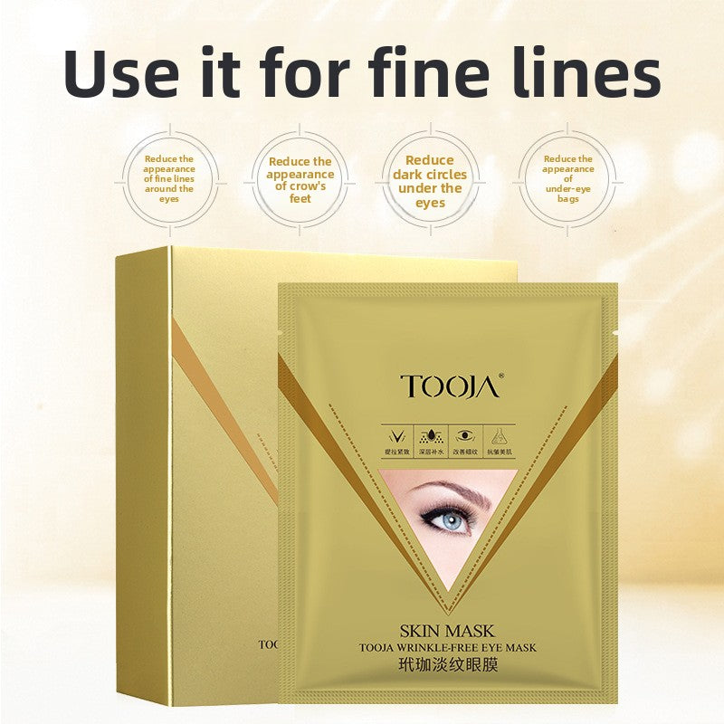 Hydrogel eye patch desalinization of fine lines around the eyes