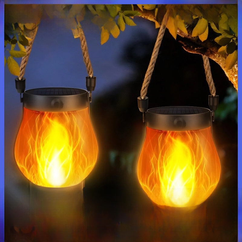 Solar Flame Lantern with USB Charging