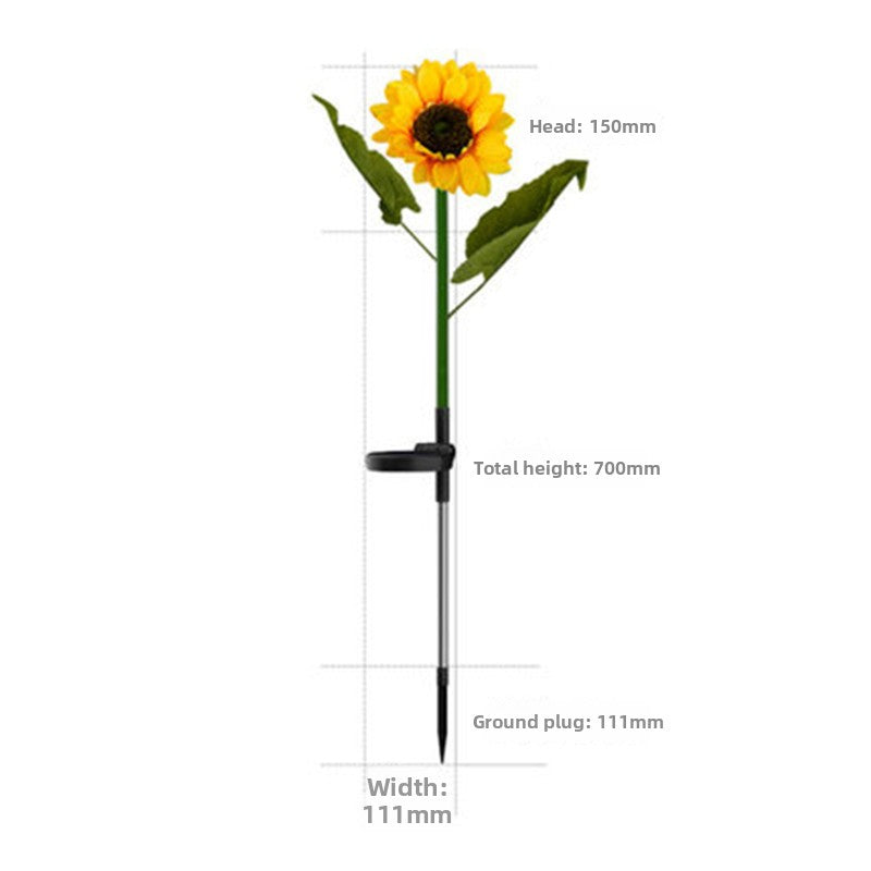 Solar Powered Sunflower Garden Light
