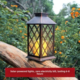 Vintage Solar Powered Candle Lantern for Outdoor Garden