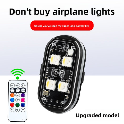 Wireless remote control aircraft lights