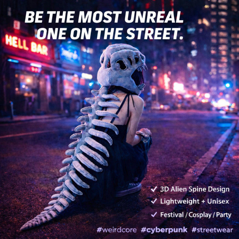 Glow Dinosaur Skeleton Plush Headgear, main photo