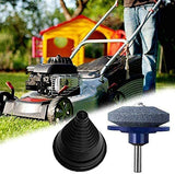 Lawn mower sharpening stone