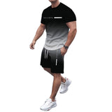 Men Gradient Sportswear Shorts Set