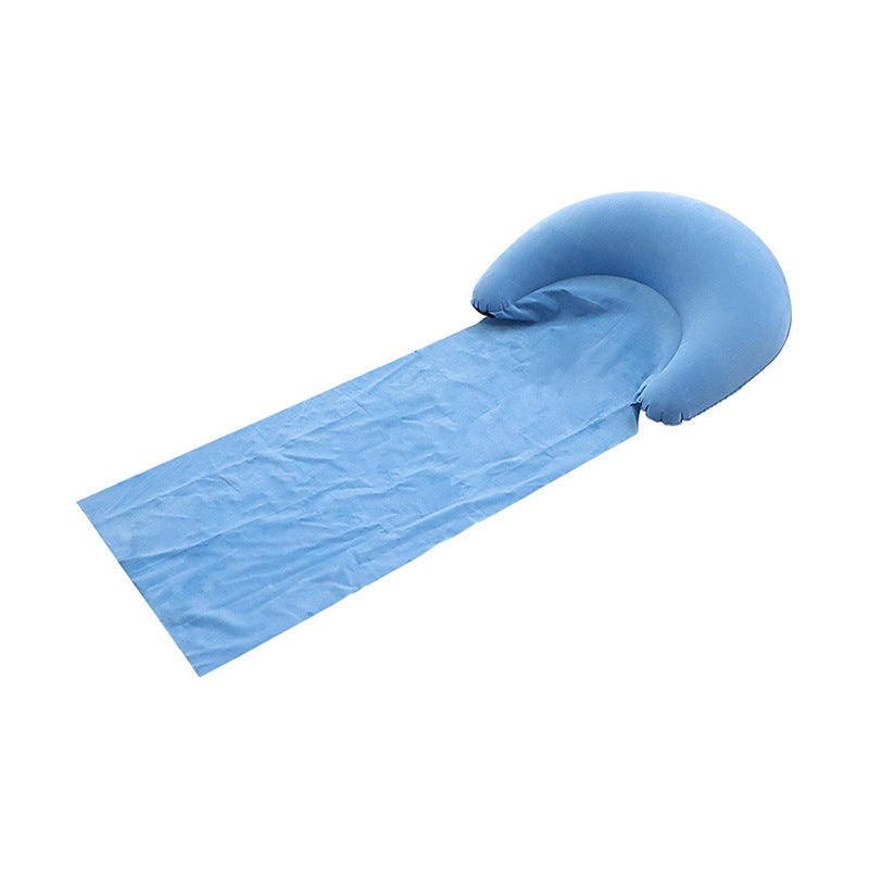 Foldable Inflatable Beach Mat with Pillow and Backrest