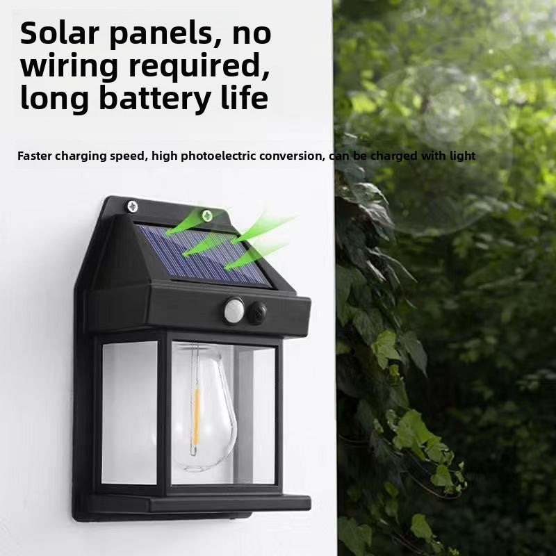 Solar Powered Motion Sensor Outdoor Wall Light