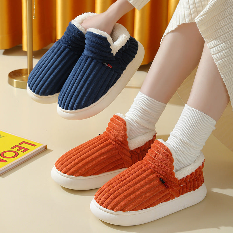 Men's and Women's Thick Bottom Anti-Slip Warmth-Resistant Household Slippers