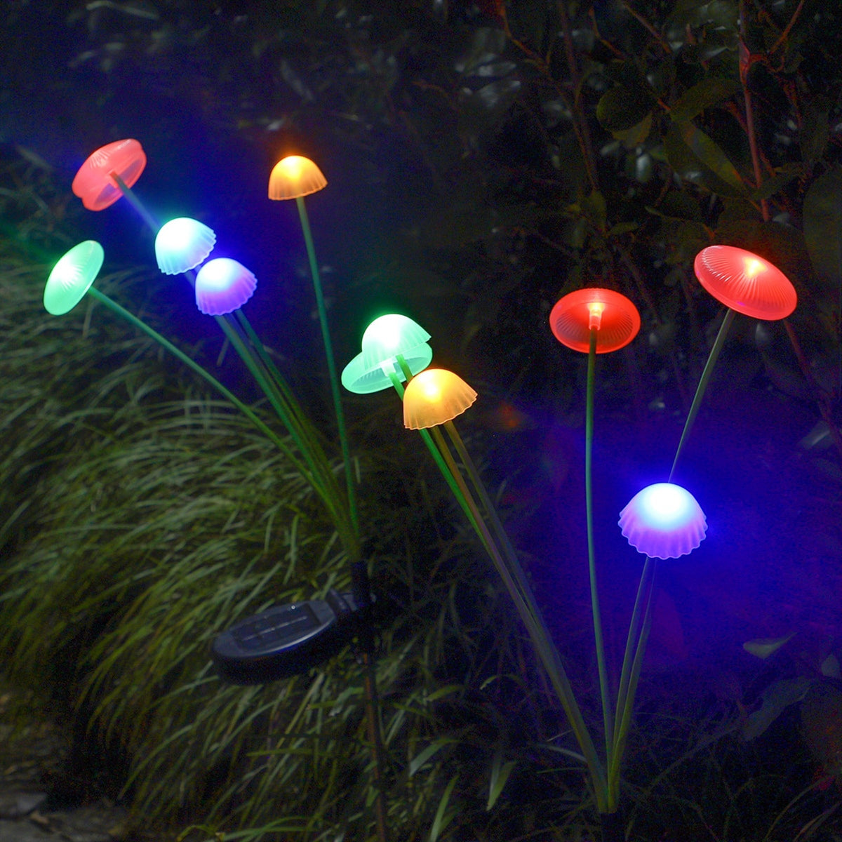 Solar Mushroom Garden Light with Jellyfish Decoration