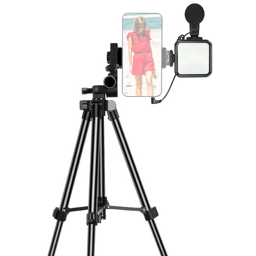 Tripod Microphone Fill Light Set with Remote