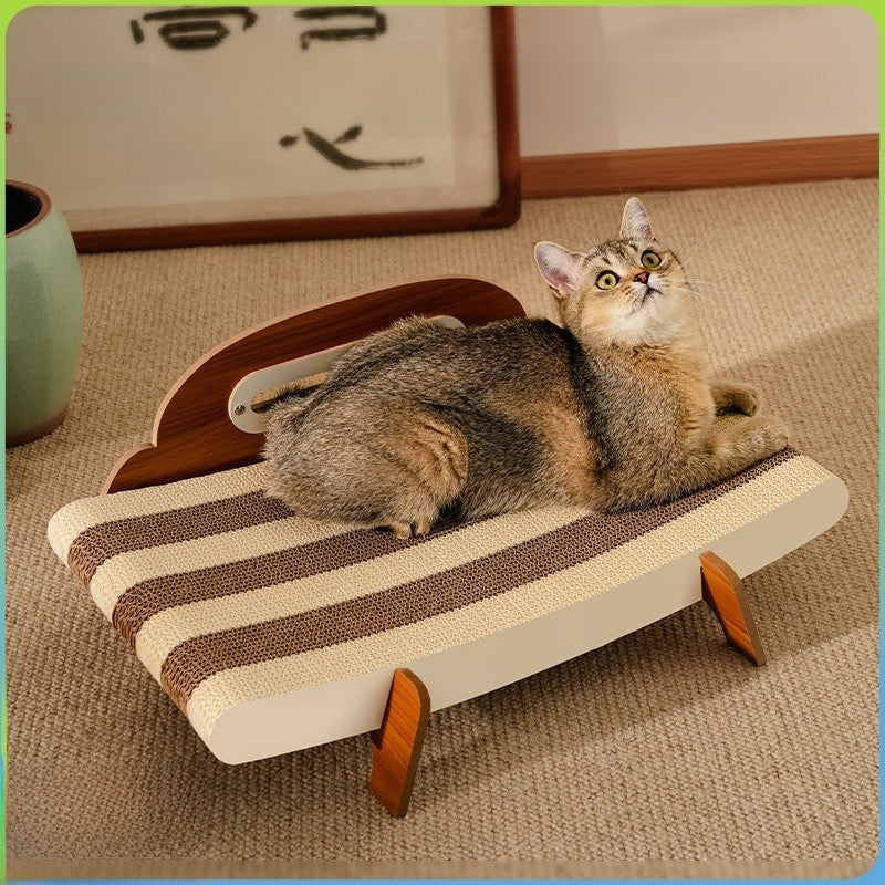 Corrugated paper cat bed hammock