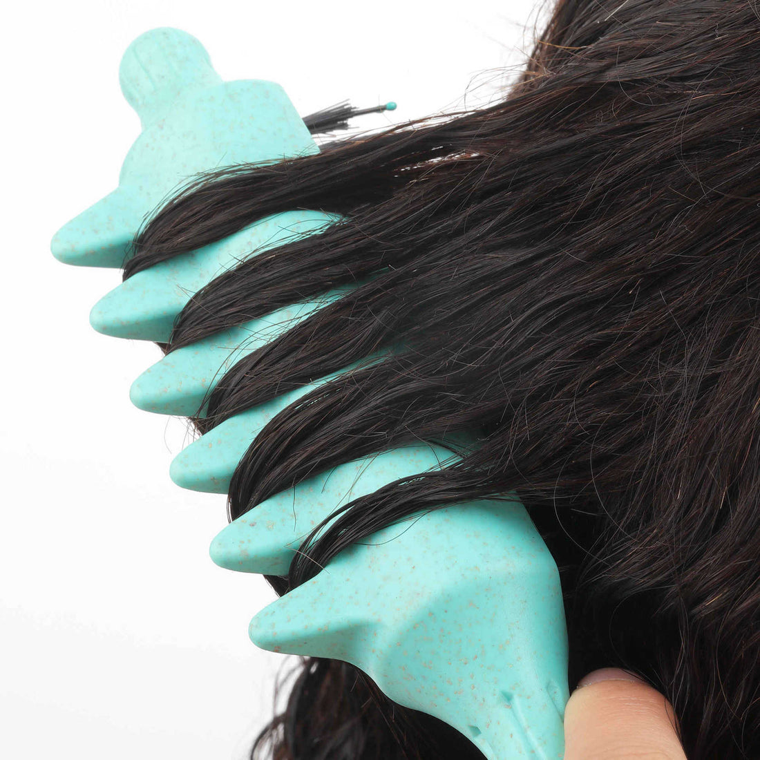 Bouncing Curling Comb with Pointed Tail ABS Hair Styling Brush for Volume and Curls