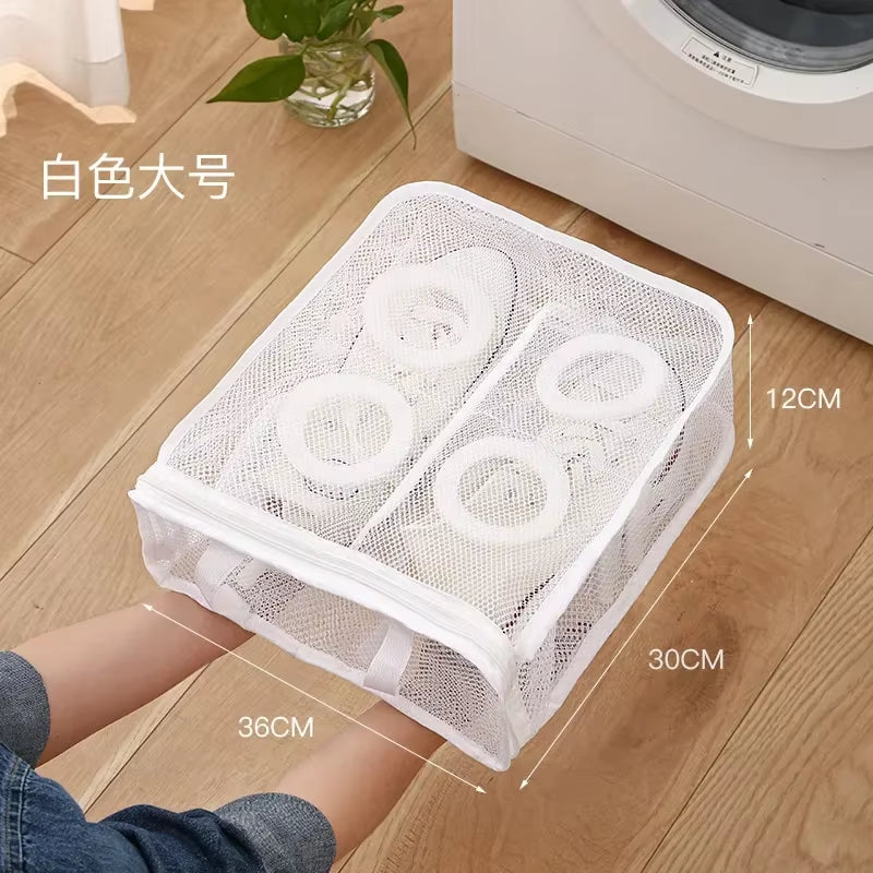 Washing Shoes Bag Cotton Laundry Net Fluffy Fibers Easily Remove Dirt Washing Bags Anti-Deformation Shoes Clothes Organizer