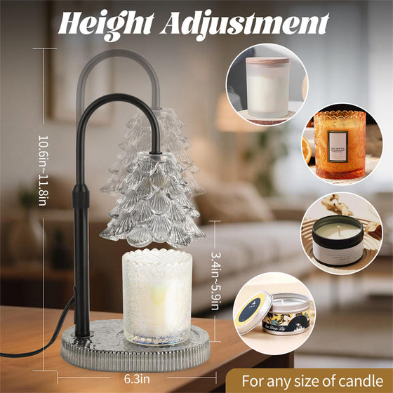 Adjustable height of the candle warmer for different candle sizes