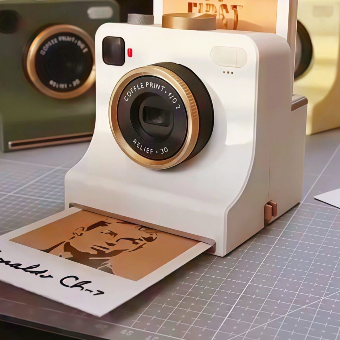 Retro coffee printing machine
