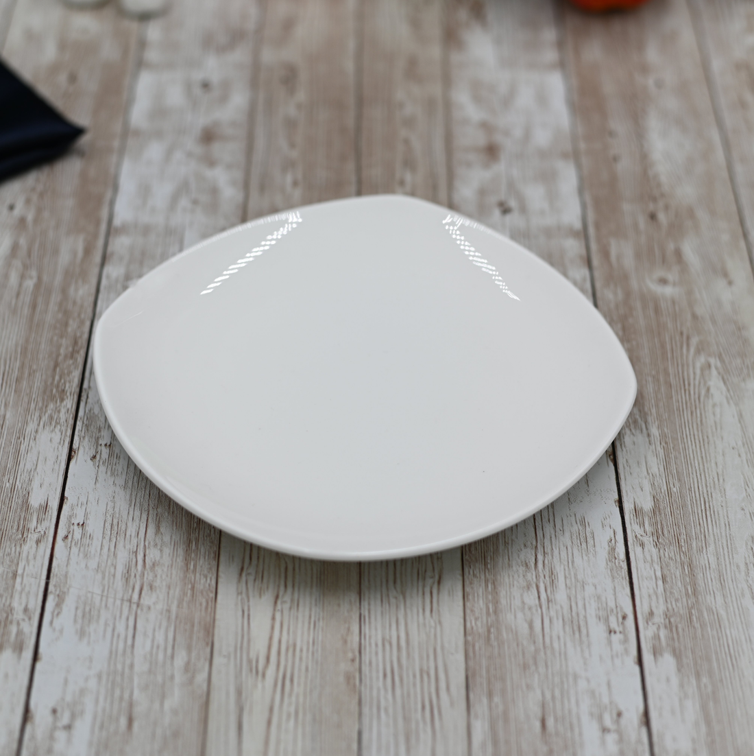 Wilmax Fine Porcelain Square Dessert Plate, 7.75 in, Set of 6