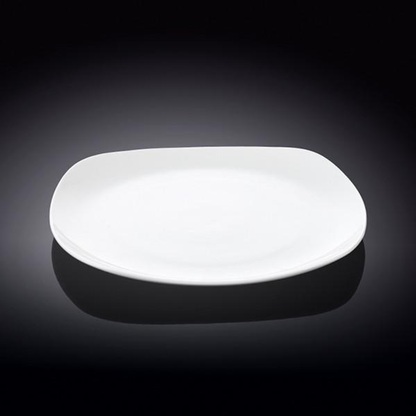 Wilmax Fine Porcelain Square Dessert Plate, 7.75 in, Set of 6