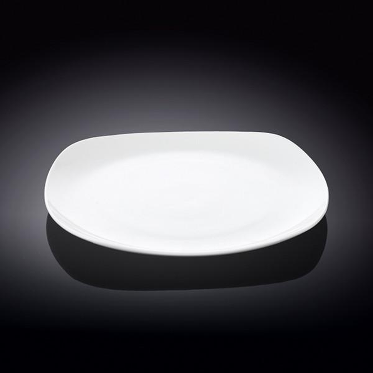Wilmax Fine Porcelain Square Dessert Plate, 7.75 in, Set of 6
