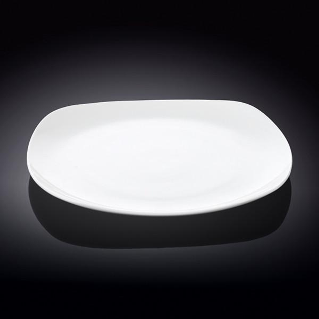 Wilmax Fine Porcelain Square Dinner Plate, 9.75 in, Set of 6