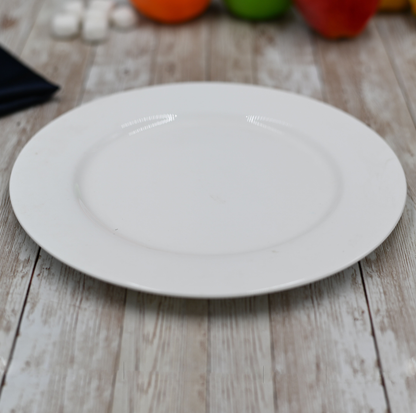 Wilmax White Porcelain Round Dinner Plate, 11 in