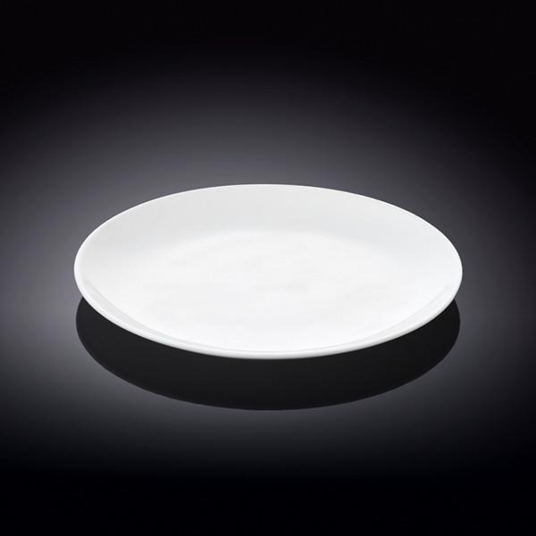Wilmax White Porcelain Rolled Rim Dessert Plate, 7 in (18 cm)