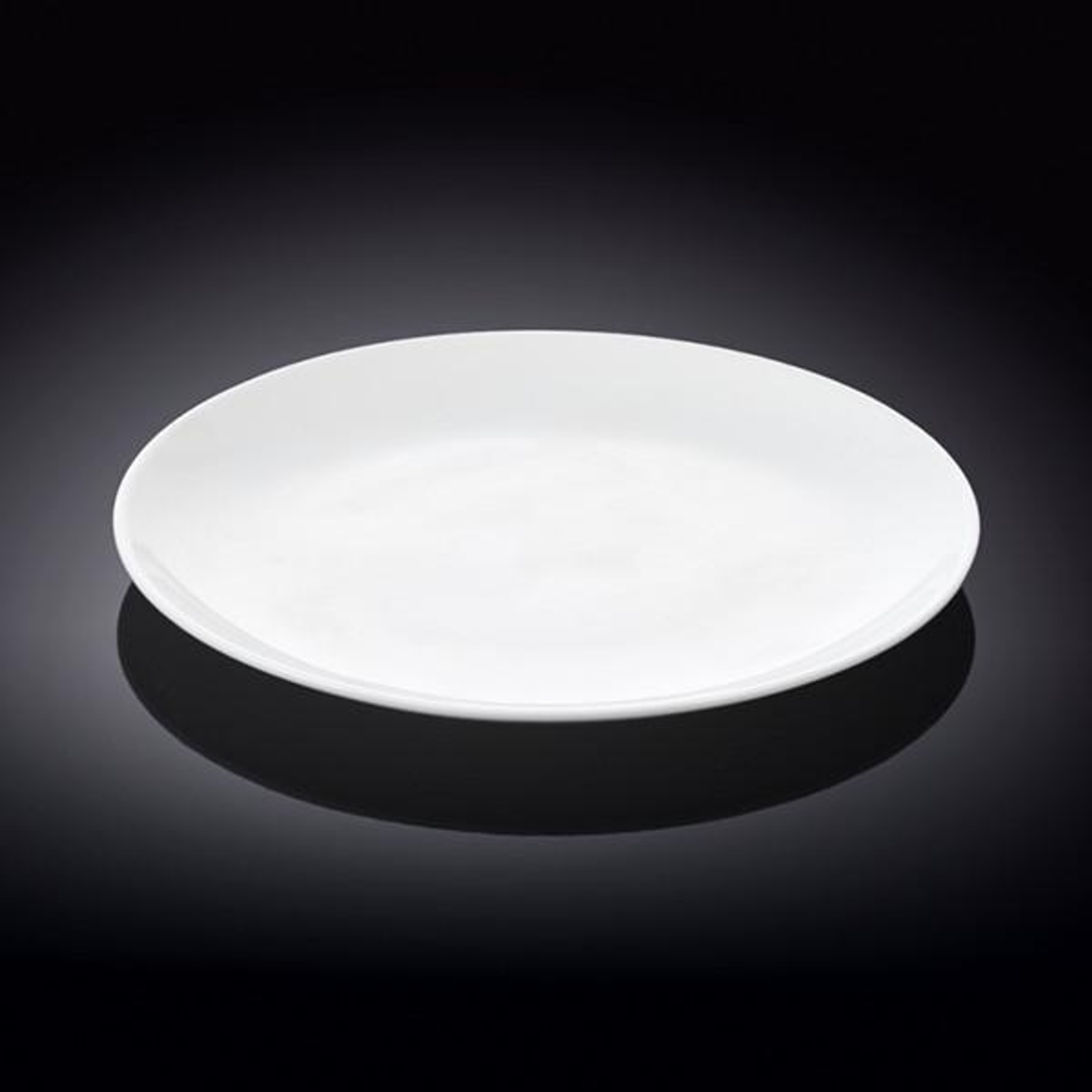 Wilmax White Porcelain Rolled Rim Dinner Plate, 9 in