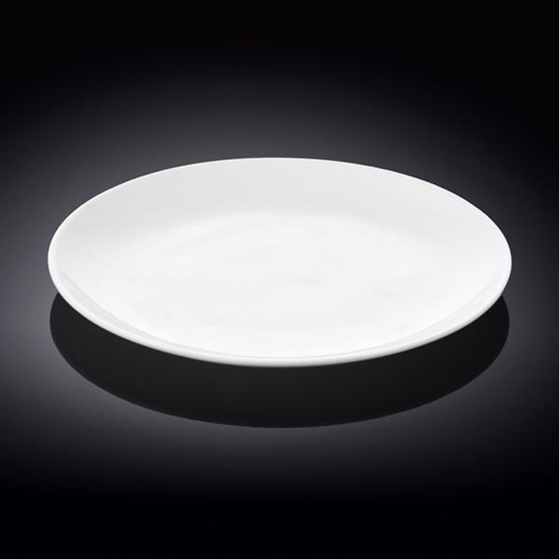 Wilmax White Porcelain Rolled Rim Dinner Plate, 10 in