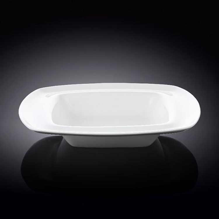 Wilmax Porcelain Square Deep Plate, 8.5 in / 300 ml