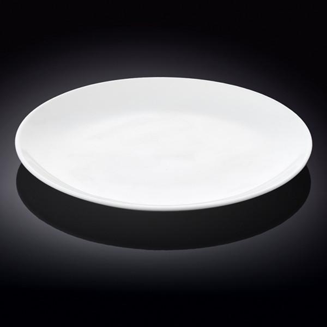 Wilmax Fine Porcelain Rolled Rim Round Platter, 12 in / 30.5 cm