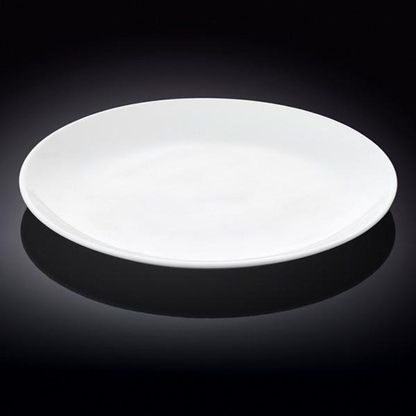 Wilmax Fine Porcelain Rolled Rim Round Platter, 12 in / 30.5 cm