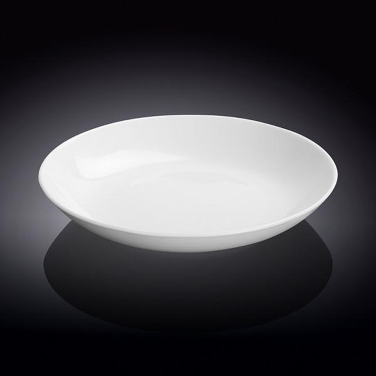 Wilmax Fine Porcelain Round Deep Plate, 9 in / 23 cm, White