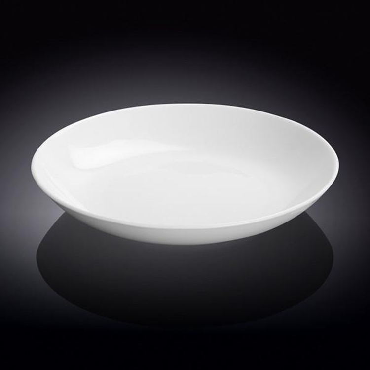 Wilmax Fine Porcelain Round Deep Plate, 10 in / 25.5 cm, White